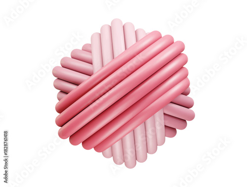 Yarn ball icon 3d render illustration 