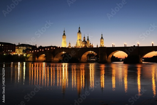 Zaragoza by night.