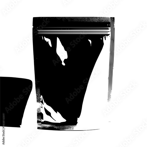 Black Pouch with Zipper on Background