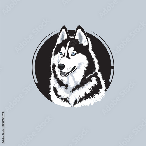 husky dog vector illustration