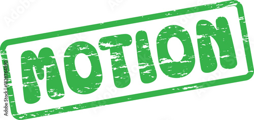 Green grunge motion rubber stamp for dynamic movement and progress notification