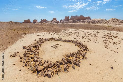 Kyzylkum Desert, Uzbekistan, ruins of the Ayaz Kala complex (Wind fortress) 