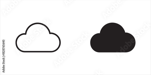 Cloud icon set, vector Cloud symbols for web, mobile. Vector illustration
