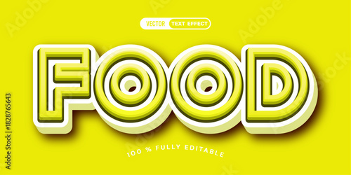 Food editable text effect