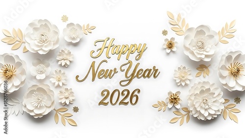 happy new year 2026 celebration greeting card illustration 