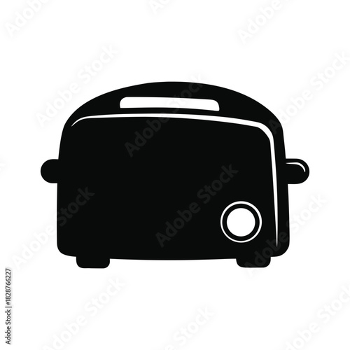Toaster appliance silhouette for kitchen and breakfast icon design