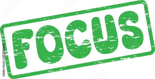 Targeted Focus Word Stamp Emblem for Concentration and Achieving Goals