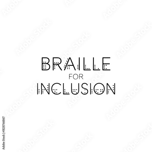 Braille for inclusion logo