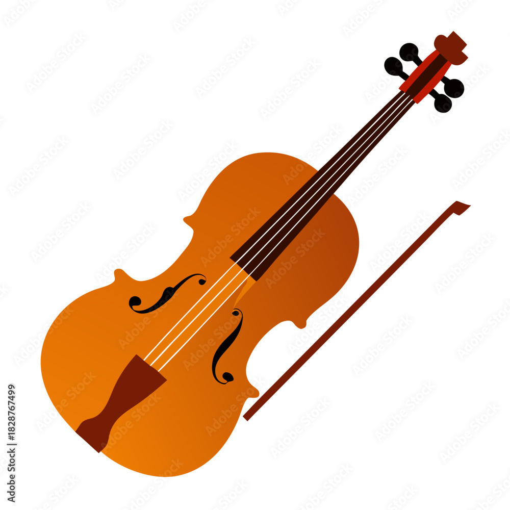 Fototapeta premium violin on white background