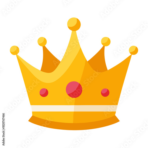 golden crown isolated on white background