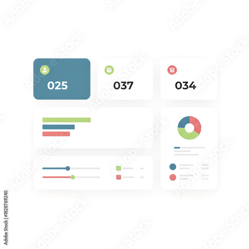 Modern Dashboard UI Design with Analytics, Charts, and Data Visualization for Business Intelligence