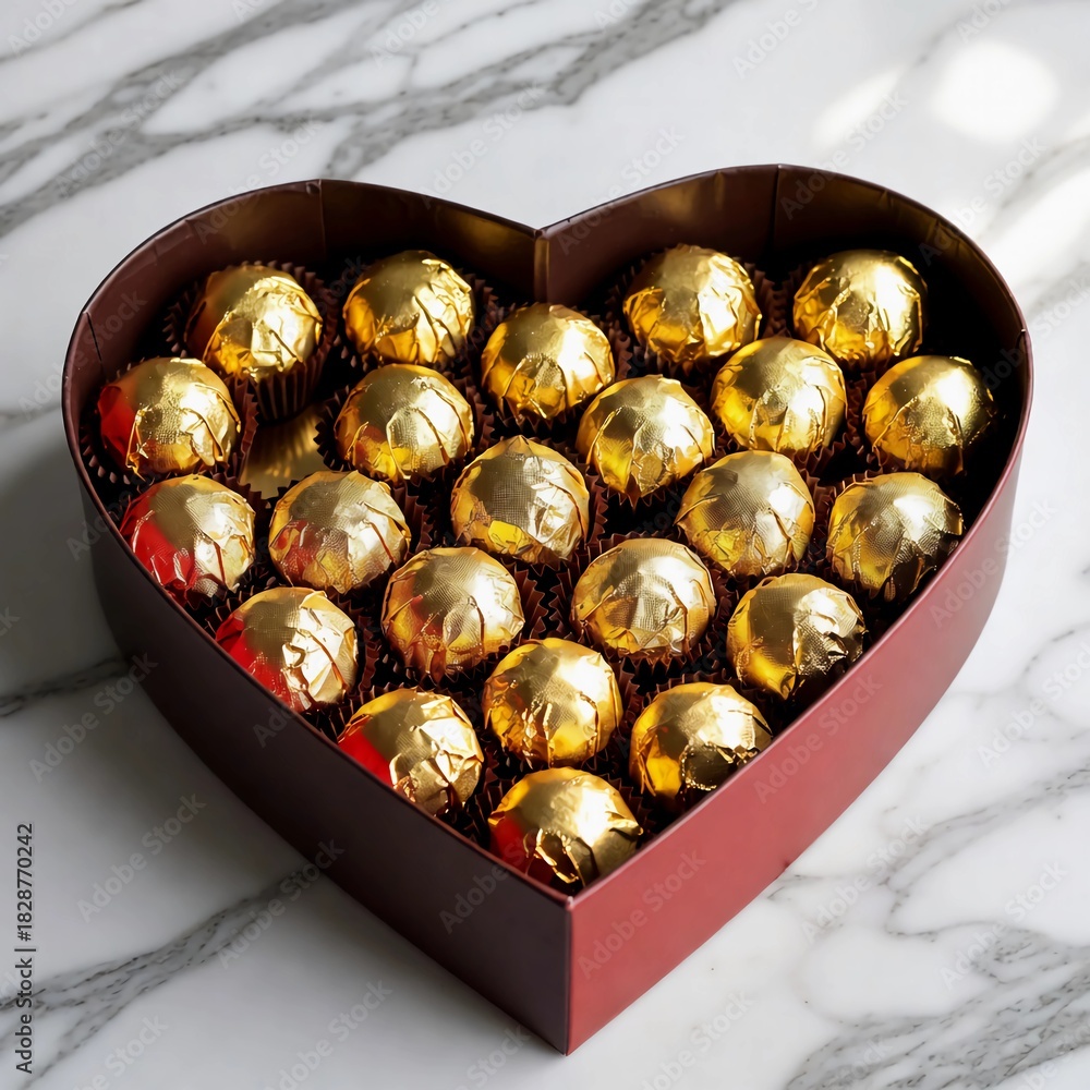 Obraz premium heart shaped chocolates
