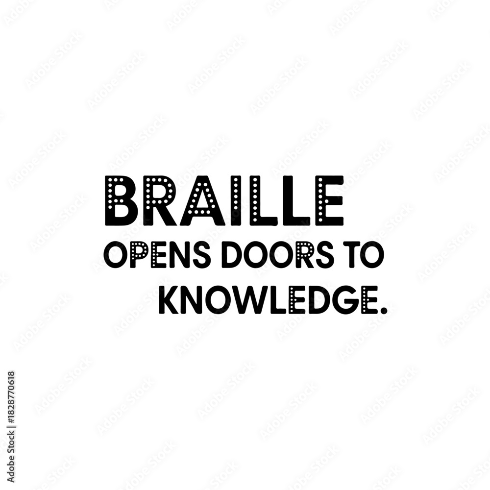 Obraz premium Braille opens doors to knowledge
