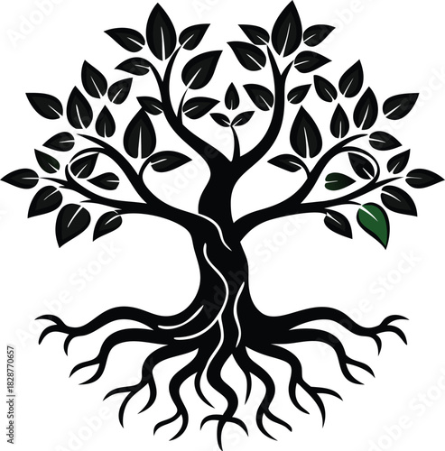 Tree of Life Vector Art: Symbol of Growth, Connection, and Interconnectedness for Mystical Designs