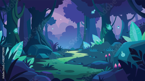 Enchanted Forest Glowing Plants