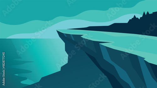 Majestic Cliffside Turquoise Sea