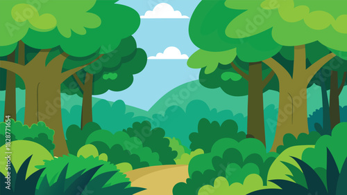 Cartoon Jungle Bright Vines