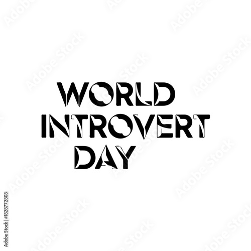 World introvert day text