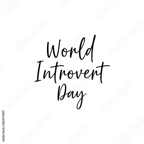 World introvert day text
