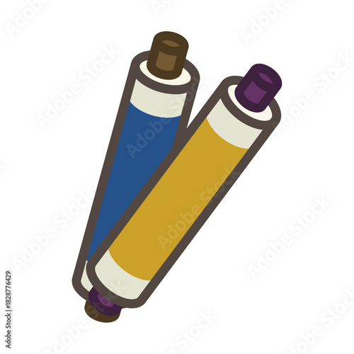 2本の巻物　クリップアート