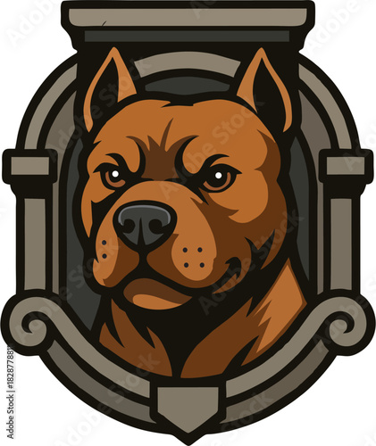 mascot logo my pitbull strong...