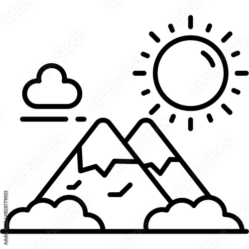 Mountain Outline Icon