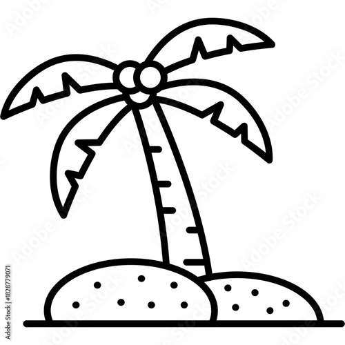 Palm Tree Outline Icon
