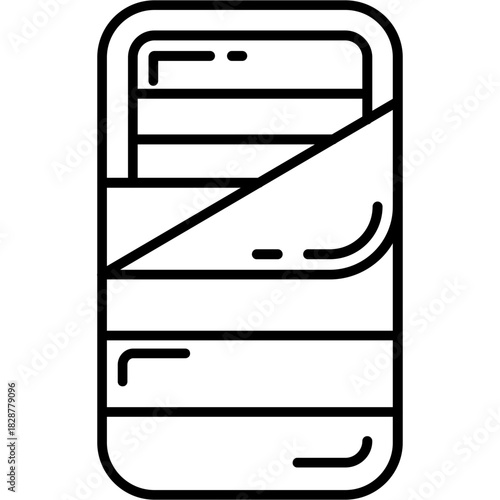 Sleeping Bag Outline Icon