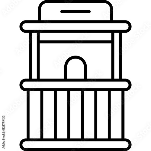 Ticket Booth Outline Icon
