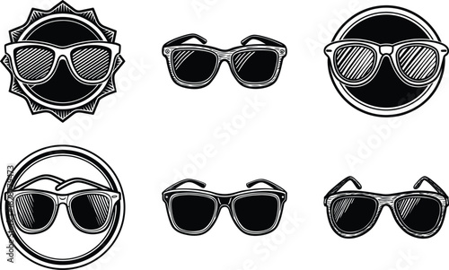 Bundle of Medical Examination, Surgical, and Emergency Line Art Icons: Surgical Gloves, Forceps, Stretcher, Blood Pressure Cuff, Crutches, and Heartbeat EKG Symbols