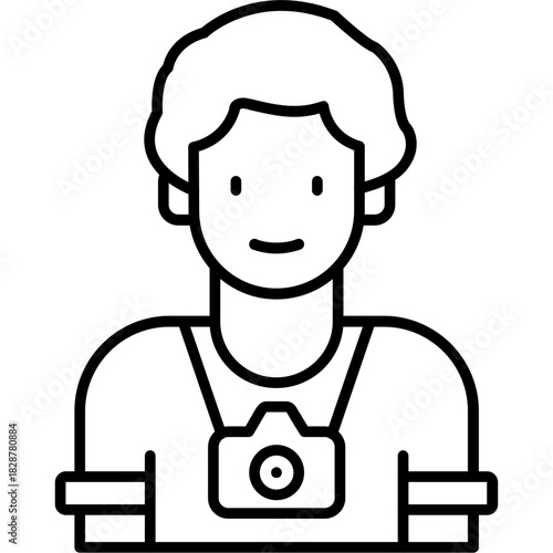 Travel Blogger Outline Icon