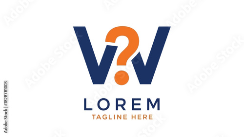 Clever question mark logo for business and technology concepts