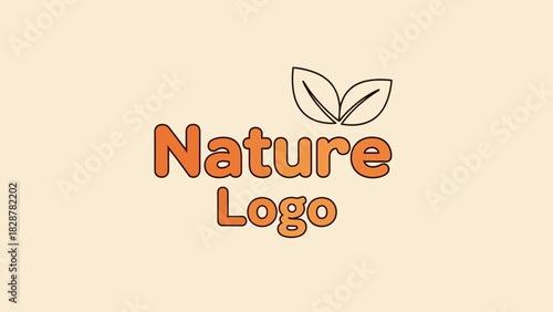 Nature Logo with Leaves A Simple and Aesthetic Design for Environmental Concepts