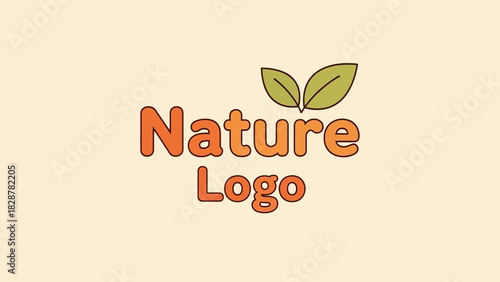 Nature Logo Design Featuring Leaves with Text for Eco-Friendly Businesses and Sustainable Brands