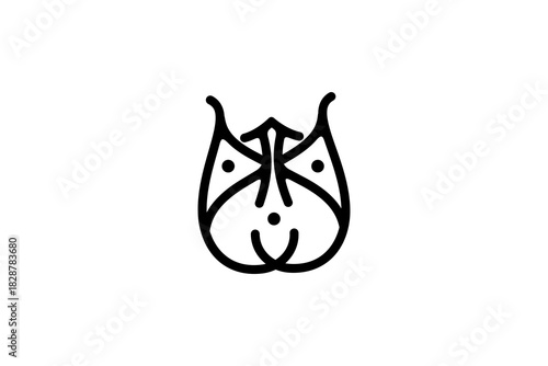 Generic abstract line art logo design for versatile branding, modern minimalist corporate identity use