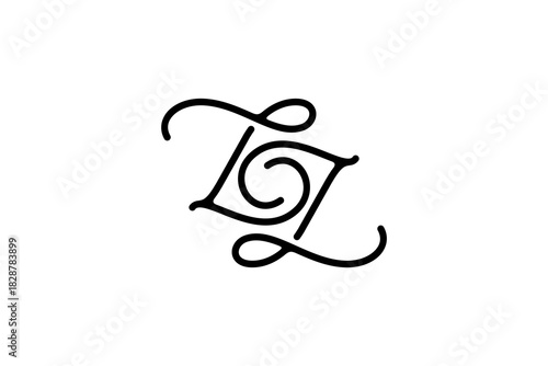 Double L Monogram Logo: Stylized Minimalist Design for Modern Branding and Elegant Identity