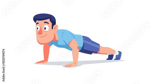 Man doing push-ups as part of a healthy lifestyle and fitness routine