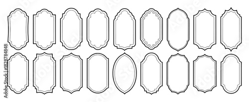 Collection of Decorative Ornate Frames and Borders in Various Shapes