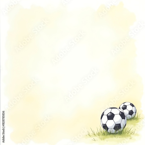 Soft Yellow Grass Soccer Background