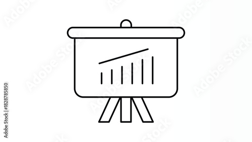 Analytics Whiteboard with Business Data, Charts, and Strategic Planning Elements