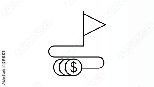 Pathway Made of Money Representing Financial Journey, Success, and Wealth Progress