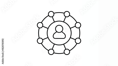 Business Networking Icon for Communication, Collaboration, and Professional Connections