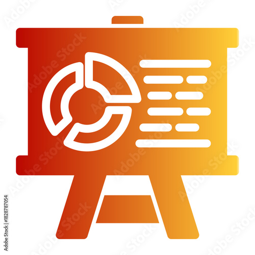 Analytics Report Data Meeting Icon from Growth Marketing Collection (Glyph Gradient Style)