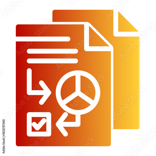 Marketing Analytics Strategy Plan Icon from Growth Marketing Collection (Glyph Gradient Style)