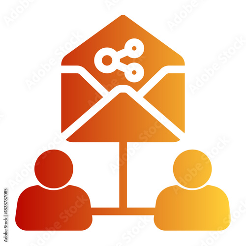 Mail Communications Envelope Icon from Growth Marketing Collection (Glyph Gradient Style)
