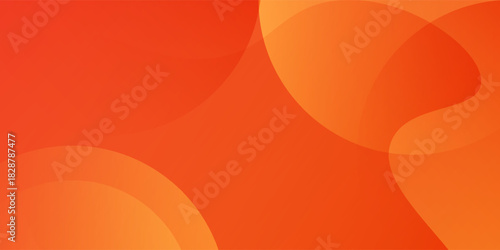 Orange elements with fluid gradient. Minimal geometric vector background.