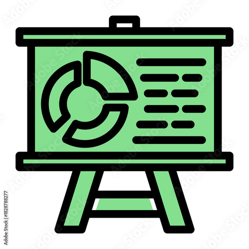 Analytics Report Data Meeting Icon from Growth Marketing Collection (Glyph Color Lineal Style)