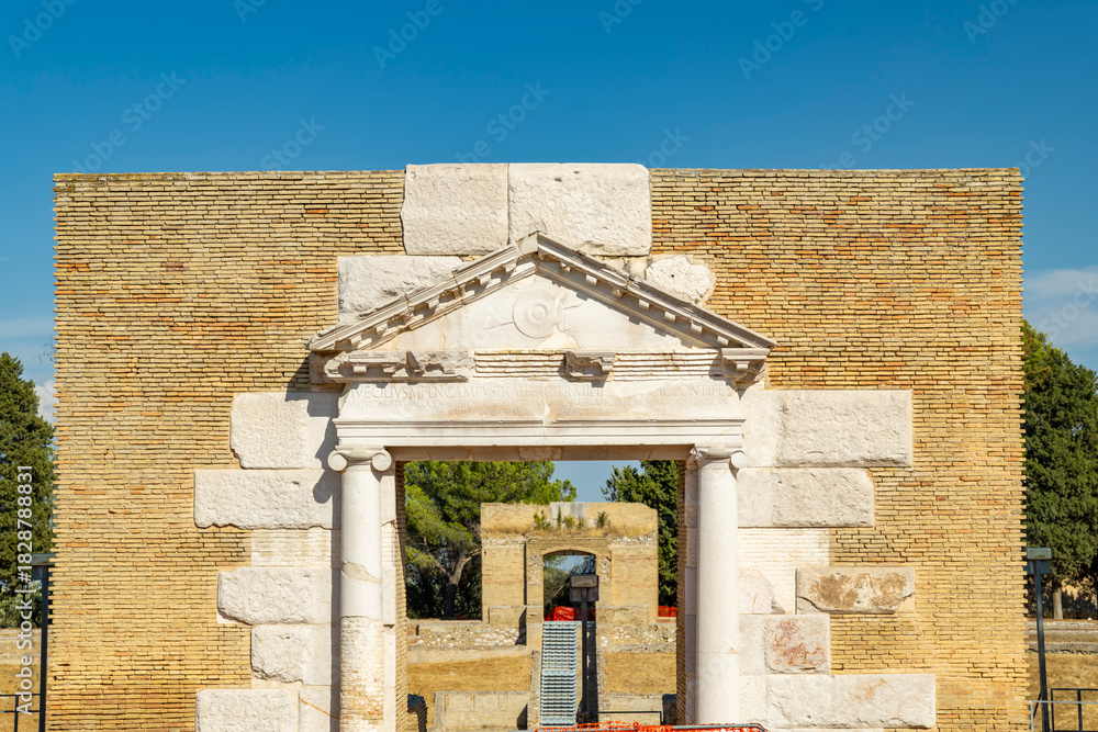 Fototapeta premium Roman theater archway entrance in Lucera Apulia
