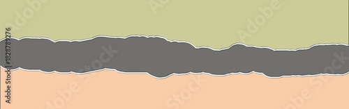 Torn sheets of paper. realistic seamless torn or ripped paper. collection of torn, jagged border, Scrap grunge banner or office notebook strip. Tear message label or page as ornament,collage and text 