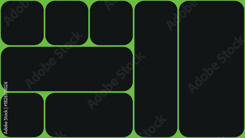 Abstract geometric grid pattern with vibrant color accents